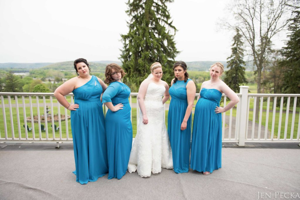 Sassy bride and bridesmaids